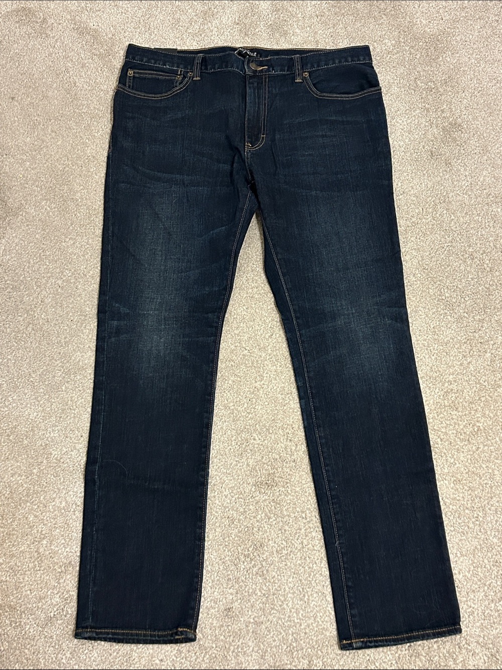 J Crew Mercantile Men's Dark Blue Slim Straight-Leg Jeans size 35x32
